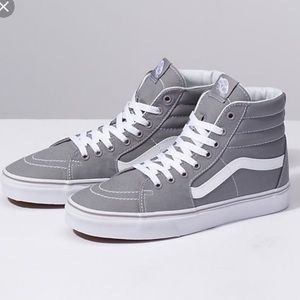 Grey high top vans
